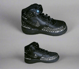 Custom Air Force 1 Black Studded Rhinestones - view 2