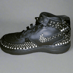 Custom Air Force 1 Black Studded Rhinestones