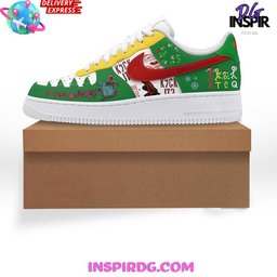 Custom Air Force 1 White Green Yellow With Graffiti Patterns - view 2