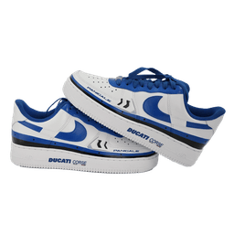 Custom Air Force 1 White Blue Ducati Theme - view 2