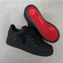 Custom Air Force 1 Black Red Sole - view 2
