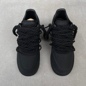 Custom Air Force 1 Black Red Sole
