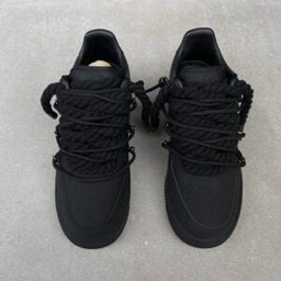 Custom Air Force 1 Black Red Sole
