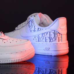 Custom Air Force 1 White Dior Pattern - view 2