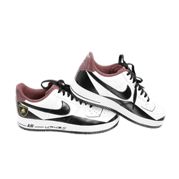 Custom Air Force 1 White Black Burgundy Lamborghini Logo - view 2