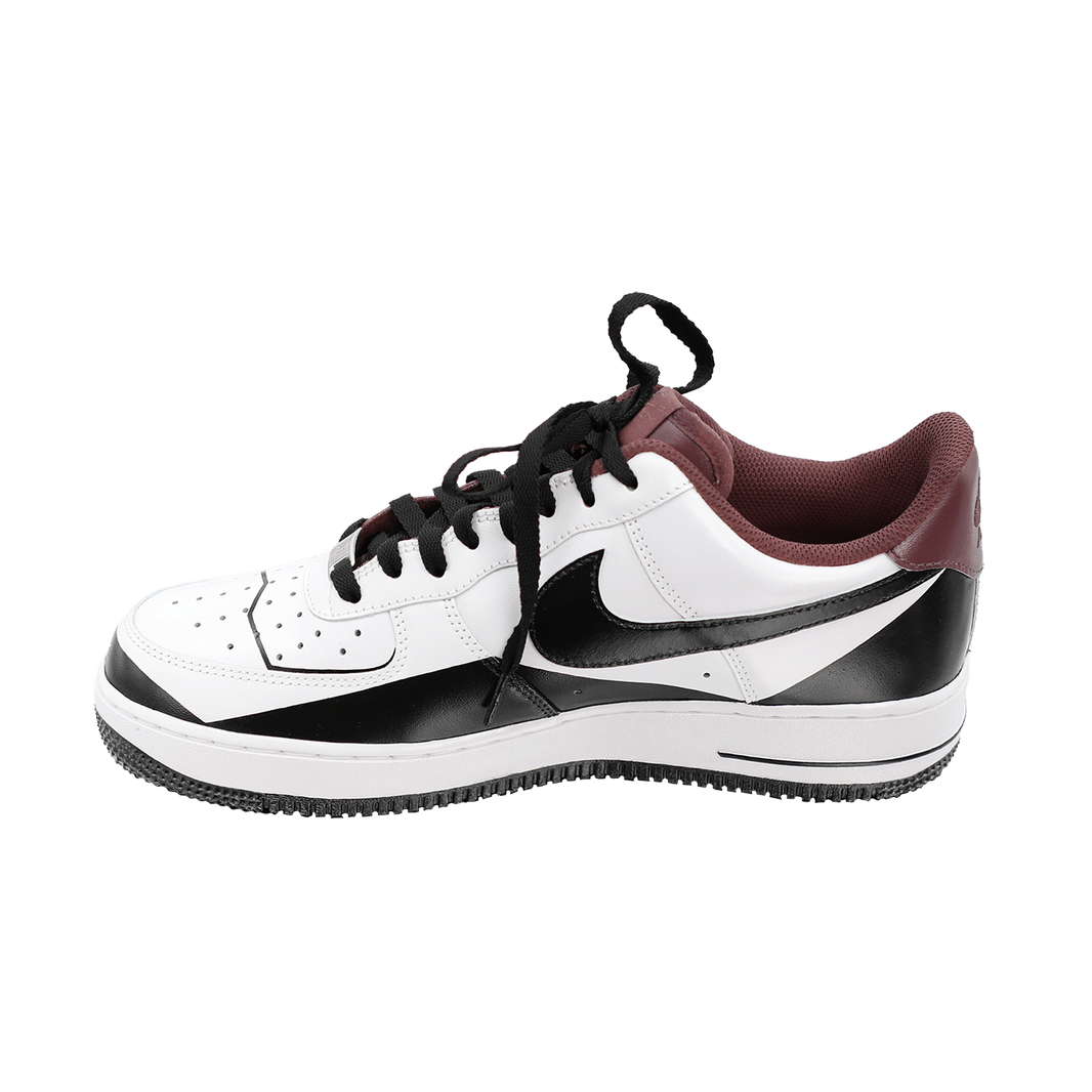 Custom Air Force 1 White Black Burgundy Lamborghini Logo