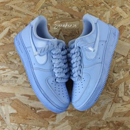 Custom Air Force 1 Baby Blue Thick Hemp Rope - view 2