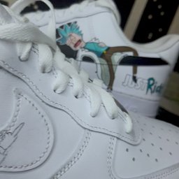 Custom Air Force 1 White Rick And Morty Theme - view 3