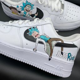 Custom Air Force 1 White Rick And Morty Theme