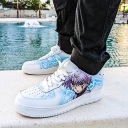 Custom Air Force 1 Baby Blue Anime Character Design - view 2