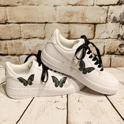 Butterflies Black Custom Air Force 1