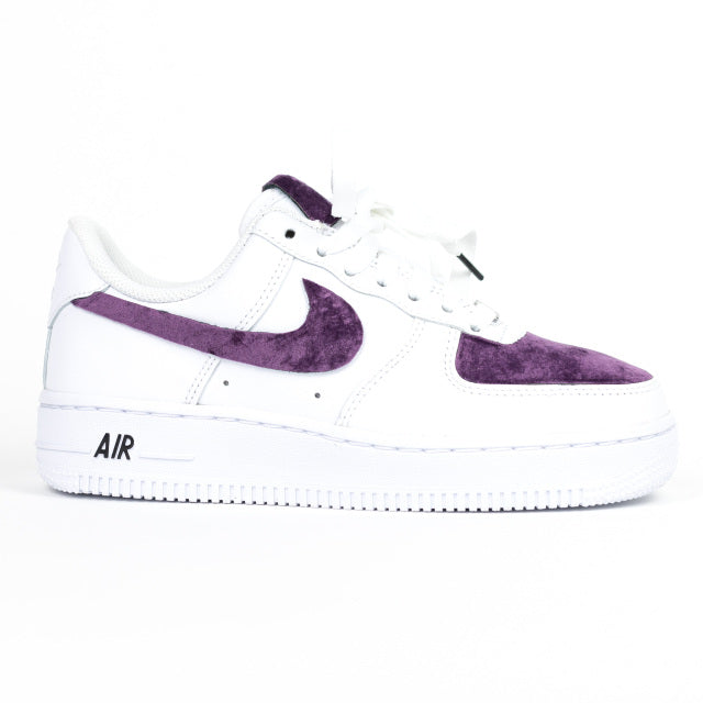 Custom Air Force 1 White Purple Velvet