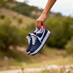 Custom Air Force 1 Navy Red Design - view 2