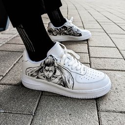 Custom Air Force 1 White Anime Figure Pattern - view 2
