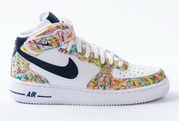 Custom Air Force 1 White Multicolor Splatter Pattern