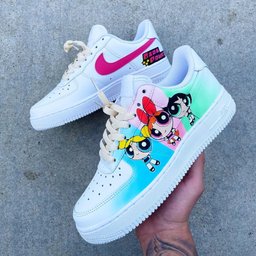 Powerpuff Girls White Custom Air Force 1
