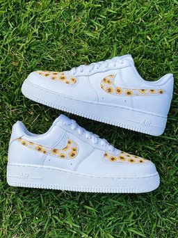 Sunflower Pattern White Custom Air Force 1