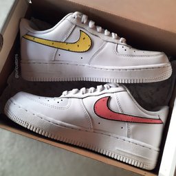 Two - Tone Swoosh White Custom Air Force 1