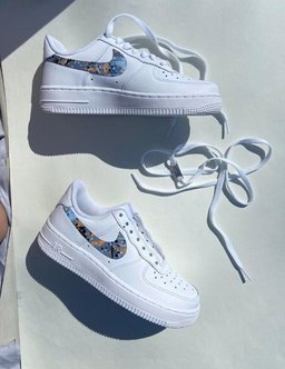 Abstract Pattern Blue Orange Custom Air Force 1