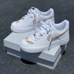 Custom Air Force 1 White With HAnd Painting - view 2