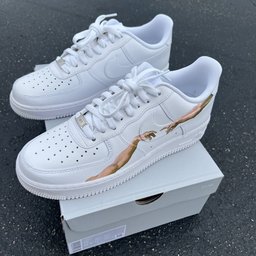 Custom Air Force 1 White The Creation of Adam Pattern - view 2