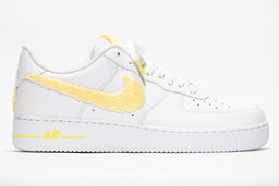 Custom Air Force 1 White Yellow Terry - Cloth Swoosh