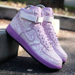 Floral Pattern Baby Purple Custom Air Force 1 - view 2