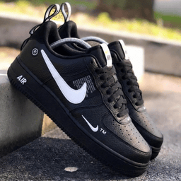 Textured Black and White Custom Air Force 1 - view 2
