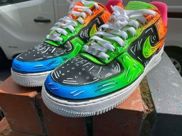 Neon Graffiti Multicolor Custom Air Force 1 - view 3
