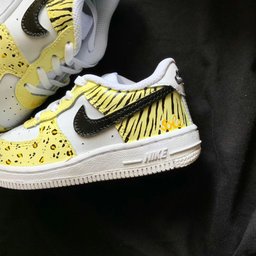 Leopard Zebra Print Yellow Custom Air Force 1 - view 2