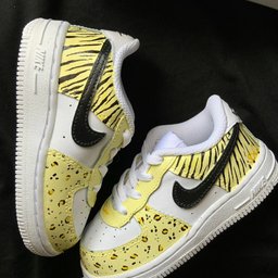 Leopard Zebra Print Yellow Custom Air Force 1 - view 3