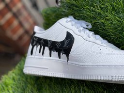 LV Drip Pattern Black White Custom Air Force 1 - view 2