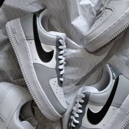 Simple Gray Black Custom Air Force 1 - view 2
