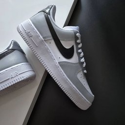 Simple Gray Black Custom Air Force 1 - view 3