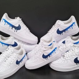 Dripping Pattern Blue Custom Air Force 1