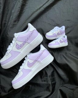 Leopard Pattern Baby Pink Custom Air Force 1