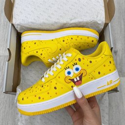 SpongeBob SquarePants Yellow Custom Air Force 1 - view 2