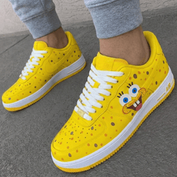 SpongeBob SquarePants Yellow Custom Air Force 1 - view 3