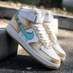 Stitch Pattern Aqua Tan Custom Air Force 1