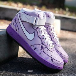 Fresh Dreamy Baby Purple Splatter Print Custom Air Force 1 - view 2