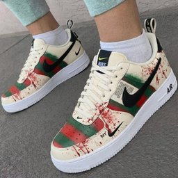 Blood Splatter Green Red Custom Air Force 1