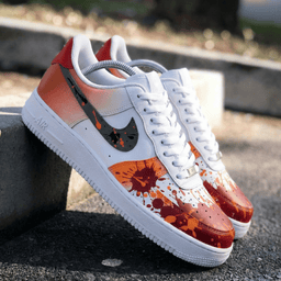 Splash Pattern Orange Red Custom Air Force 1