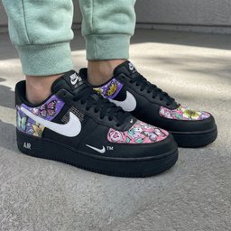 Butterflies and Flowers Black Pink Custom Air Force 1 - view 3