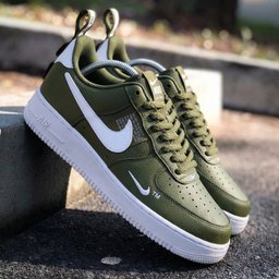 Minimal Military Olive White Custom Air Force 1 - view 2