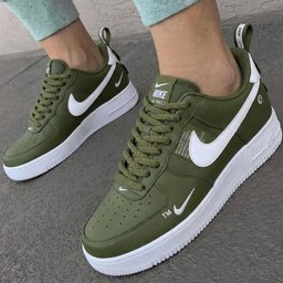 Minimal Military Olive White Custom Air Force 1 - view 3