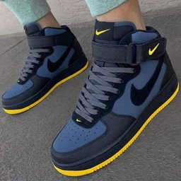 Plain Navy Yellow Custom Air Force 1 - view 3