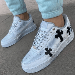 Cross Pattern Gray Custom Air Force 1 - view 3