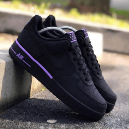Star Pattern Black Purple Custom Air Force 1 - view 2