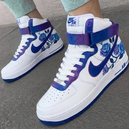 Rose Pattern Purple Blue Custom Air Force 1 - view 3