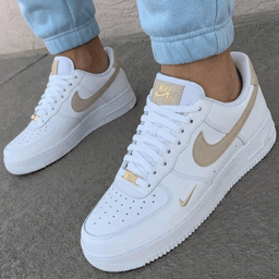 Gold Accented Beige Custom Air Force 1 - view 3